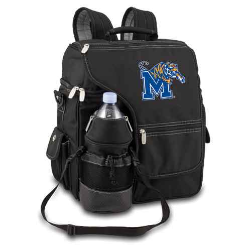 Memphis Tigers Turismo Backpack - Black Embroidered - Click Image to Close