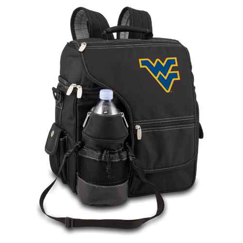West Virginia Mountaineers Turismo Backpack - Black Embroidered - Click Image to Close