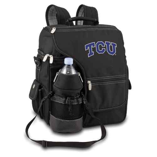 TCU Horned Frogs Turismo Backpack - Black - Click Image to Close