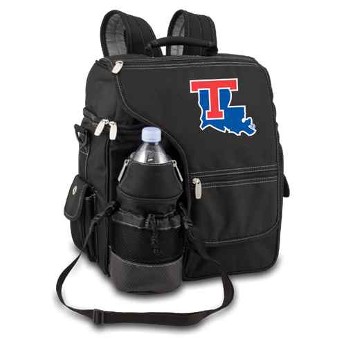 Louisiana Tech Bulldogs Turismo Backpack - Black Embroidered - Click Image to Close