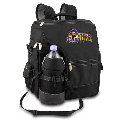 East Carolina Pirates Turismo Backpack - Black Embroidered - Click Image to Close