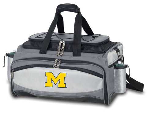 Michigan Wolverines Vulcan Propane BBQ Set & Cooler - Click Image to Close