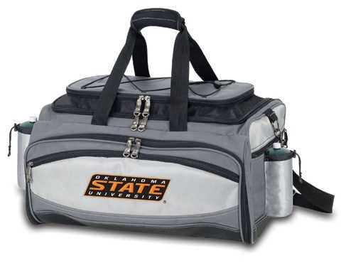 Oklahoma State Cowboys Vulcan Propane BBQ Set & Cooler - Embr. - Click Image to Close