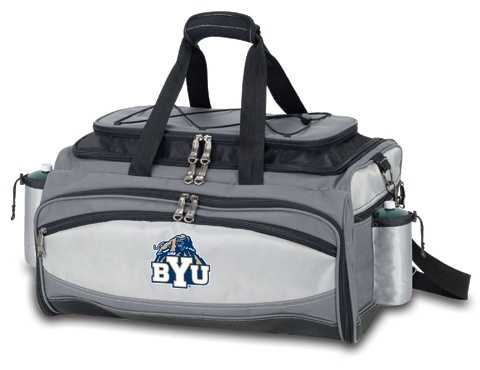 Brigham Young Cougars Vulcan Propane BBQ Set & Cooler - Click Image to Close