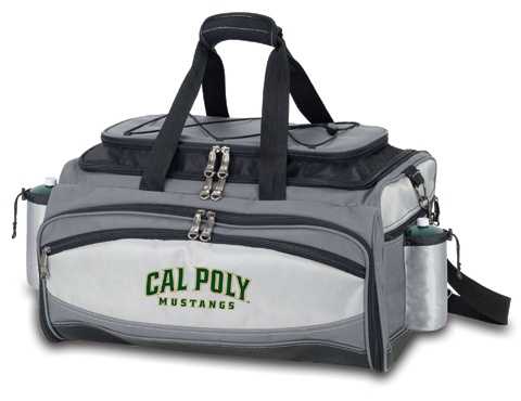 Cal Poly Mustangs Vulcan Propane BBQ Set & Cooler - Embroidered - Click Image to Close