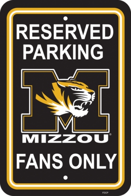 Missouri Tigers 12" X 18" Plastic Parking Sign - Click Image to Close