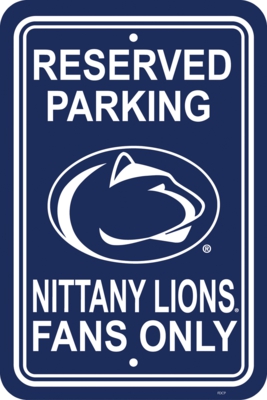 Penn State Nittany Lions 12" X 18" Plastic Parking Sign - Click Image to Close