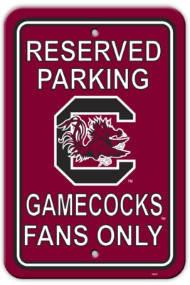 South Carolina Gamecocks 12" X 18" Plastic Parking Sign - Click Image to Close