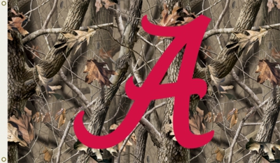 Alabama Crimson Tide 3' x 5' Flag with Grommets - Realtree Camo - Click Image to Close
