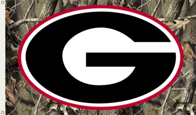 Georgia Bulldogs 3' x 5' Flag with Grommets - Realtree Camo - Click Image to Close