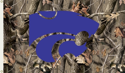 Kansas State Wildcats 3' x 5' Flag with Grommets - Realtree Camo - Click Image to Close