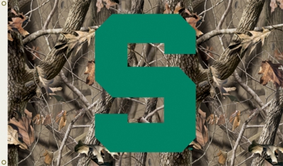 Michigan State Spartans 3' x 5' Flag w/Grommets - Realtree Camo - Click Image to Close