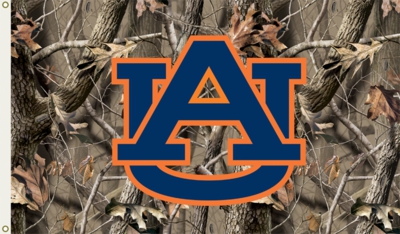 Auburn Tigers 3' x 5' Flag with Grommets - Realtree Camo - Click Image to Close