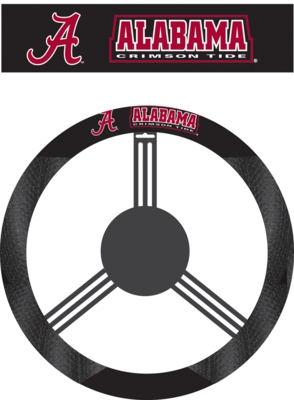 Alabama Crimson Tide Poly-Suede Steering Wheel Cover - Click Image to Close