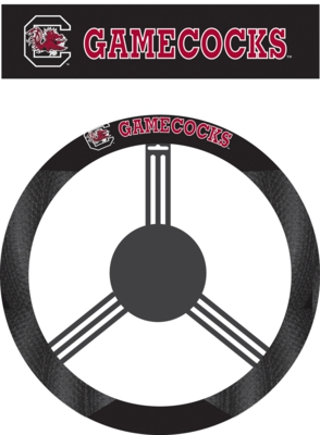 South Carolina Gamecocks Poly-Suede Steering Wheel Cover - Click Image to Close