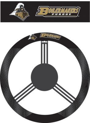 Purdue Boilermakers Poly-Suede Steering Wheel Cover - Click Image to Close