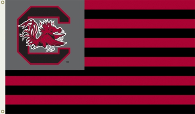 South Carolina Gamecocks 3' x 5' Flag with Grommets - Stripes - Click Image to Close