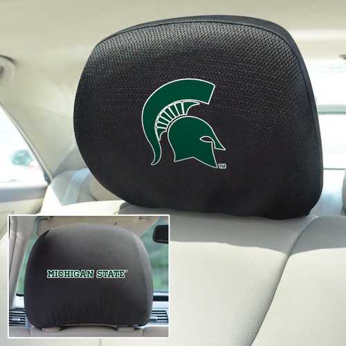 Michigan State Spartans 2-Sided Headrest Covers - Set of 2 - Click Image to Close