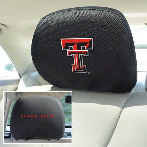 Texas Tech Red Raiders 2-Sided Headrest Covers - Set of 2 - Click Image to Close
