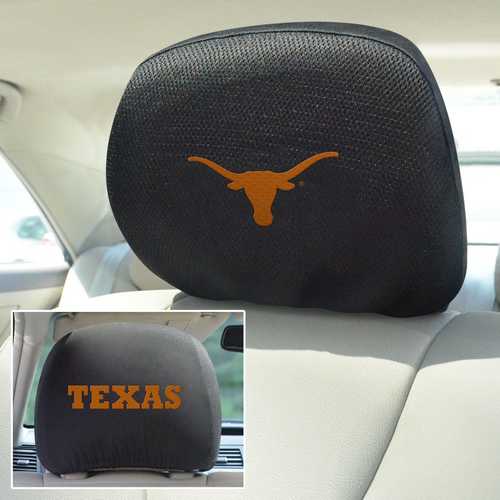 Texas Longhorns 2-Sided Headrest Covers - Set of 2 - Click Image to Close