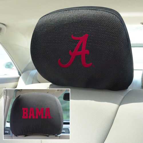 Alabama Crimson Tide 2-Sided Headrest Covers - Set of 2 - Click Image to Close