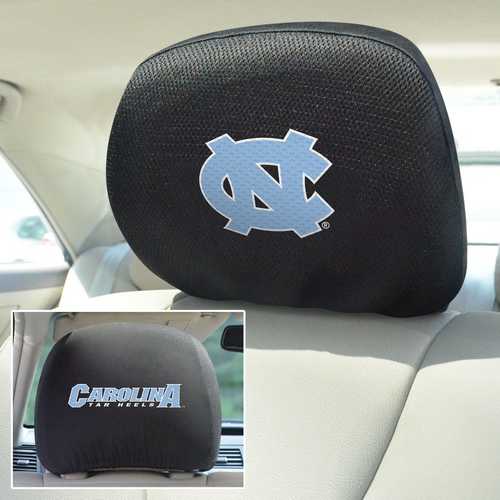North Carolina Tar Heels 2-Sided Headrest Covers - Set of 2 - Click Image to Close