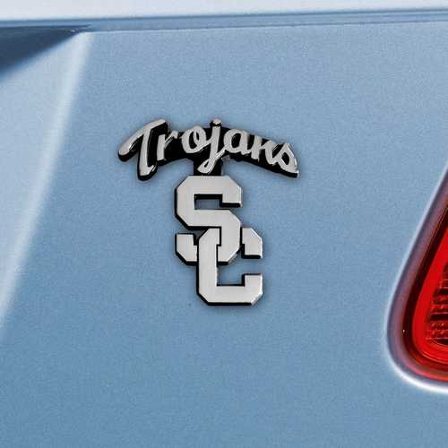 USC Trojans 3D Chromed Metal Car Emblem - Click Image to Close