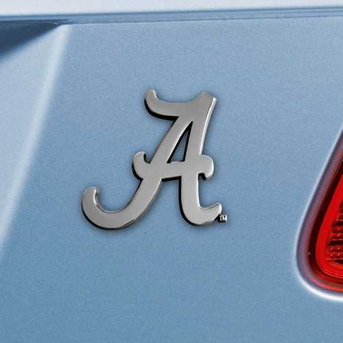 University of Alabama 3D Chromed Metal Car Emblem - Click Image to Close