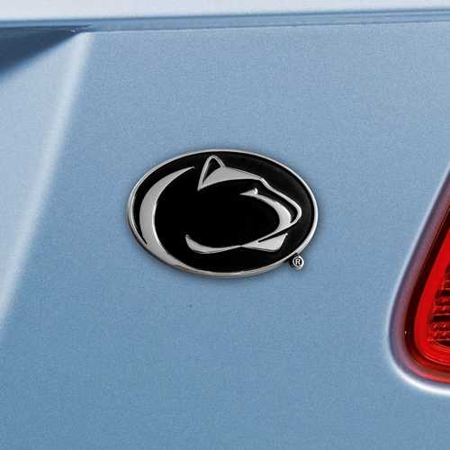 Penn State Nittany Lions 3D Chromed Metal Car Emblem - Click Image to Close