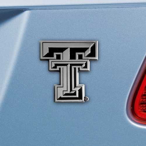 Texas Tech University Red Raiders 3D Chromed Metal Car Emblem - Click Image to Close