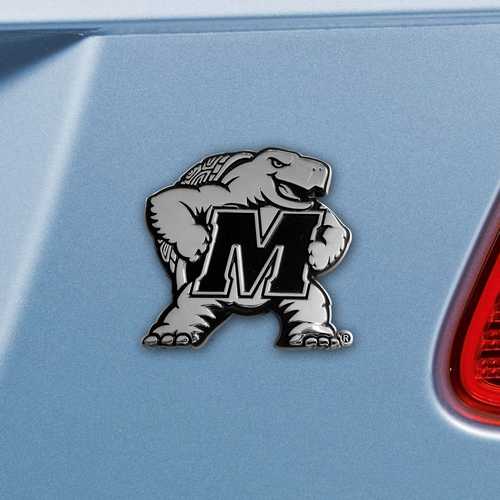 University of Maryland Terrapins 3D Chromed Metal Car Emblem - Click Image to Close