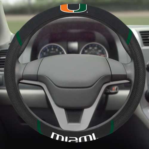 University of Miami Hurricanes Steering Wheel Cover - Click Image to Close