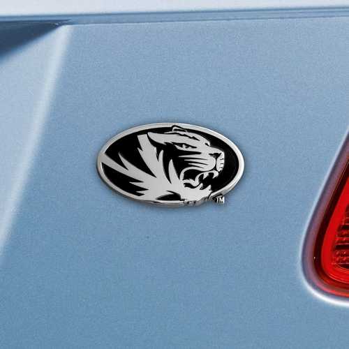 University of Missouri Tigers 3D Chromed Metal Car Emblem - Click Image to Close