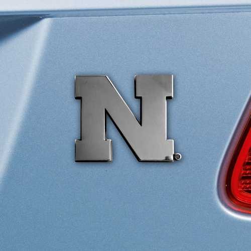 University of Nebraska Cornhuskers 3D Chromed Metal Car Emblem - Click Image to Close