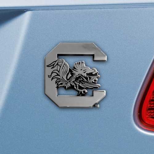 University of South Carolina 3D Chromed Metal Car Emblem - Click Image to Close