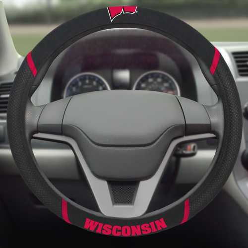 University of Wisconsin - Madison Badgers Steering Wheel Cover - Click Image to Close