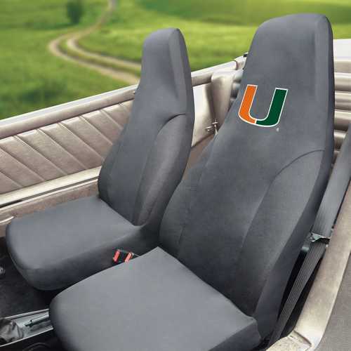 University of Miami Hurricanes Embroidered Seat Cover - Click Image to Close