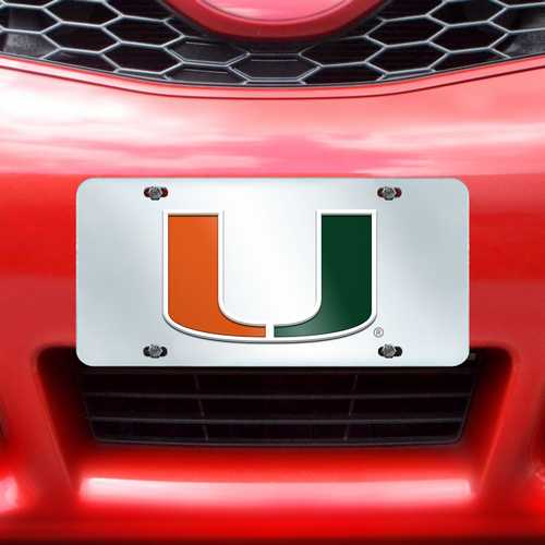 Miami Hurricanes Inlaid License Plate - Click Image to Close