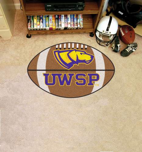 University of Wisconsin-Stevens Point Pointers Football Rug - Click Image to Close