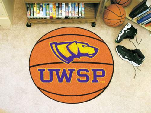 University of Wisconsin-Stevens Point Pointers Basketball Rug - Click Image to Close