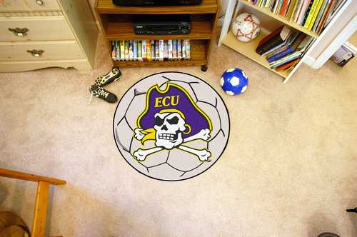 East Carolina University Pirates Soccer Ball Rug - Click Image to Close