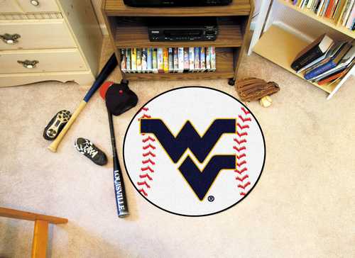 West Virginia University Mountaineers Baseball Rug - Click Image to Close