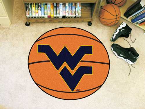 West Virginia University Mountaineers Basketball Rug - Click Image to Close