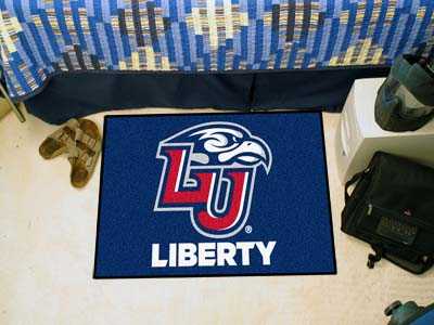 Liberty University Flames Starter Rug - Blue - Click Image to Close