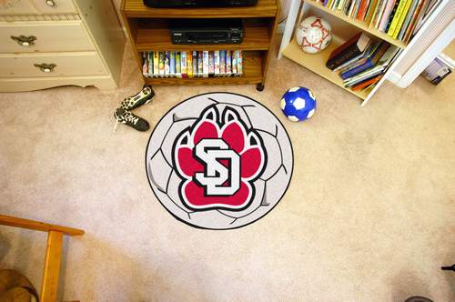 University of South Dakota Coyotes Soccer Ball Rug - Click Image to Close