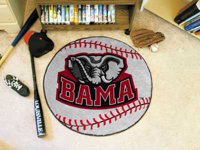 University of Alabama Crimson Tide Baseball Rug - Elephant - Click Image to Close