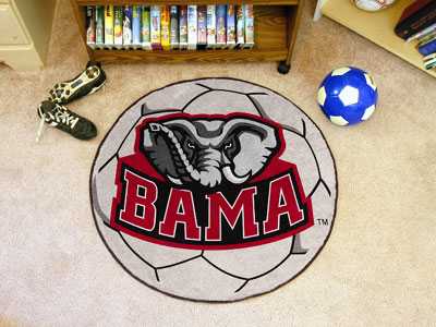 University of Alabama Crimson Tide Soccer Ball Rug - Elephant - Click Image to Close