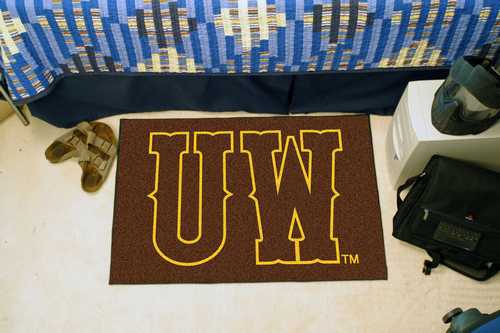 University of Wyoming Cowboys Starter Rug - UW Logo - Click Image to Close
