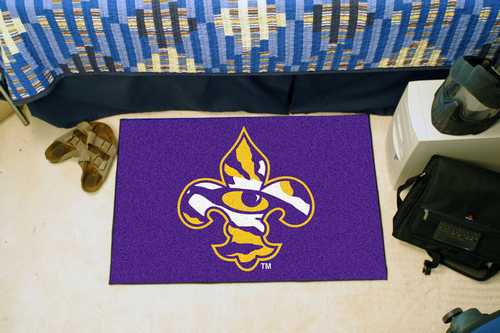 Louisiana State University Tigers Starter Rug - Fleur-De-Lis - Click Image to Close