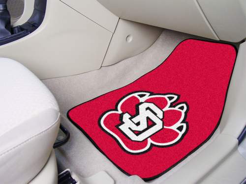 University of South Dakota Coyotes Carpet Car Mats - Click Image to Close